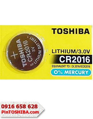 Pin Toshiba CR2016; Pin 3v lithium Toshiba CR2016 (20mx1.6mm) chính hãng _Giá/1viên